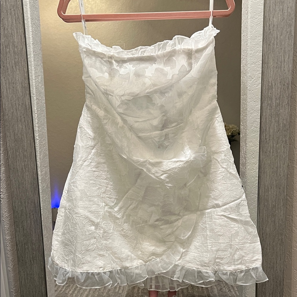 Lulu's White Strapless Dress